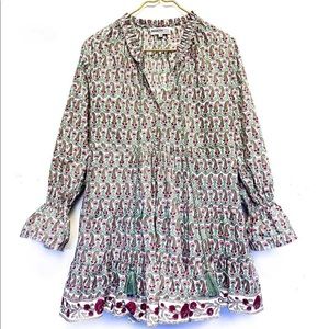 NWT Cotton Thistle Print Mini Ruffle Dress